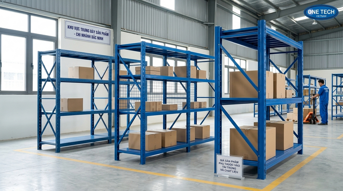 Báo giá kệ trung tải Bắc Ninh theo tải trọng và kích thước