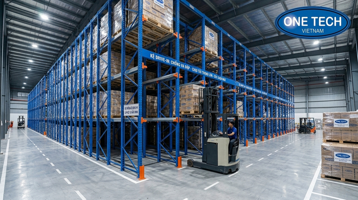 Lắp đặt kệ drive in cho kho công nghiệp tại Bắc Ninh