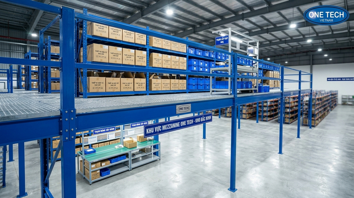Kệ sàn mezzanine độc lập cho kho hàng Bắc Ninh
