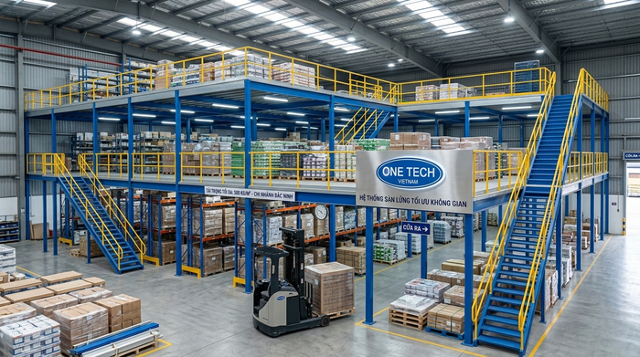 Kệ sàn mezzanine Bắc Ninh giúp tối ưu diện tích kho