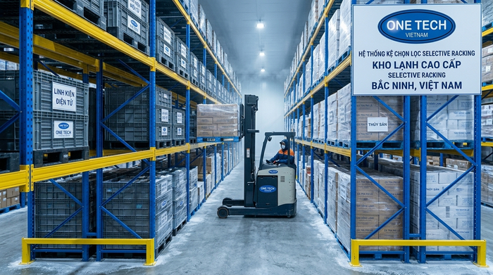 Kệ Selective kho lạnh Bắc Ninh Kệ Selective kho lạnh Bắc Ninh cho pallet linh kiện và hàng đông lạnh