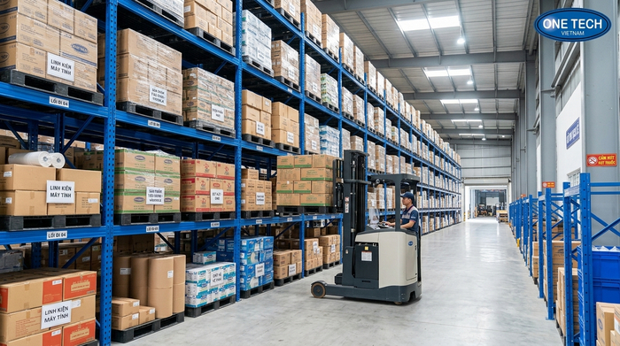 Kệ Selective chứa pallet cho kho nhiều mã hàng tại Bắc Ninh