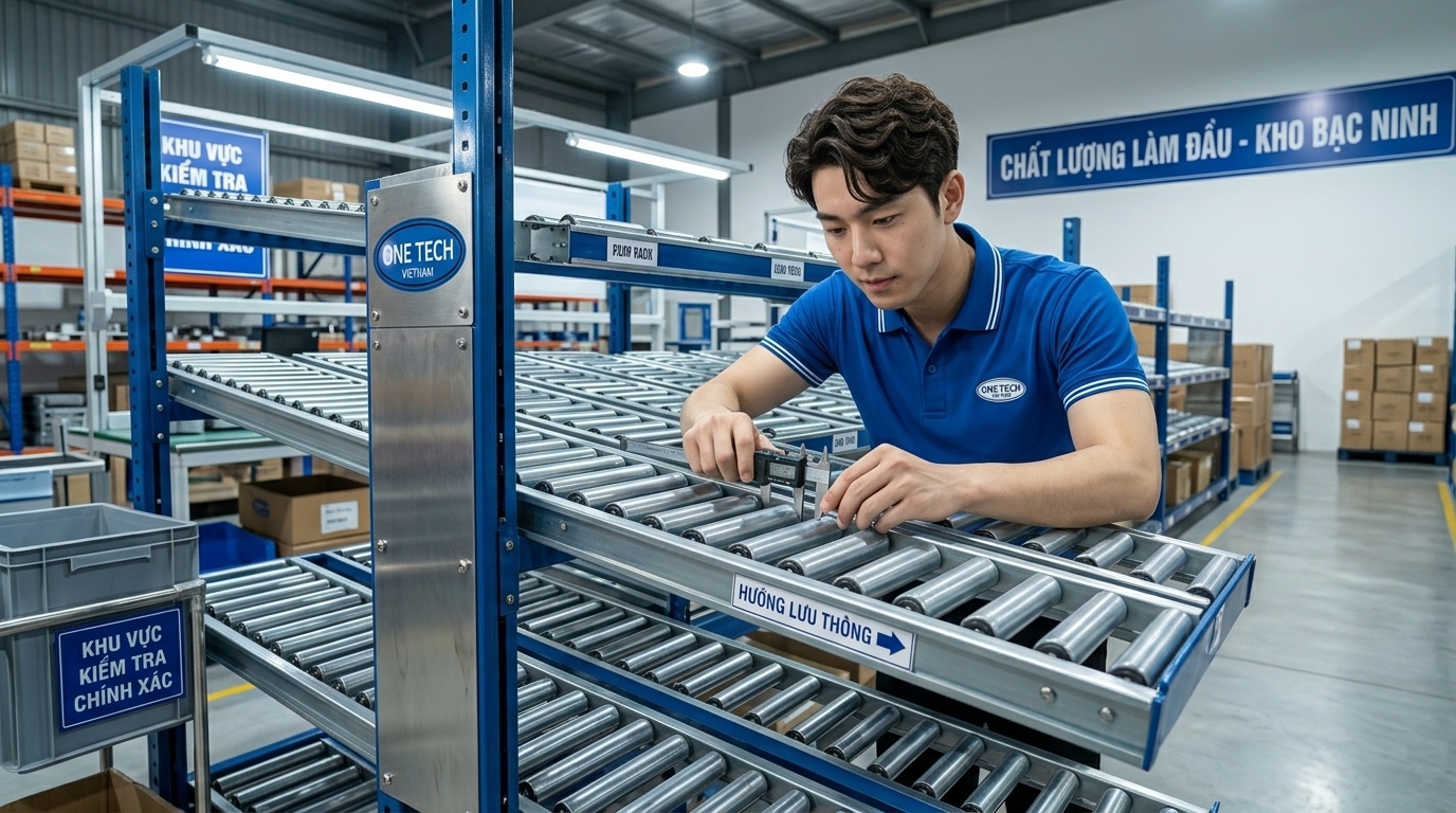 Kiểm tra kỹ thuật trước khi lắp đặt kệ flowrack tại Bắc Ninh