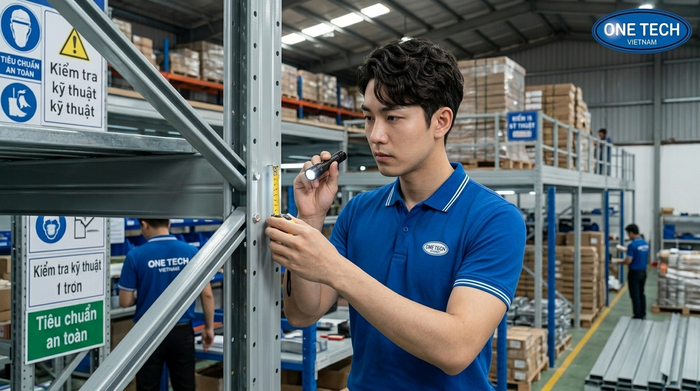 Kiểm tra kỹ thuật kệ sàn mezzanine trước khi lắp đặt