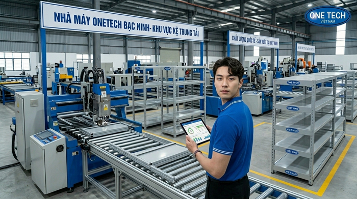 Sản xuất kệ trung tải Bắc Ninh tại hệ thống OneTech Group