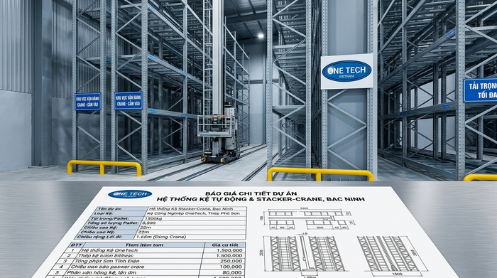 Báo giá Stacker-Crane Bắc Ninh theo layout và tải trọng kho
