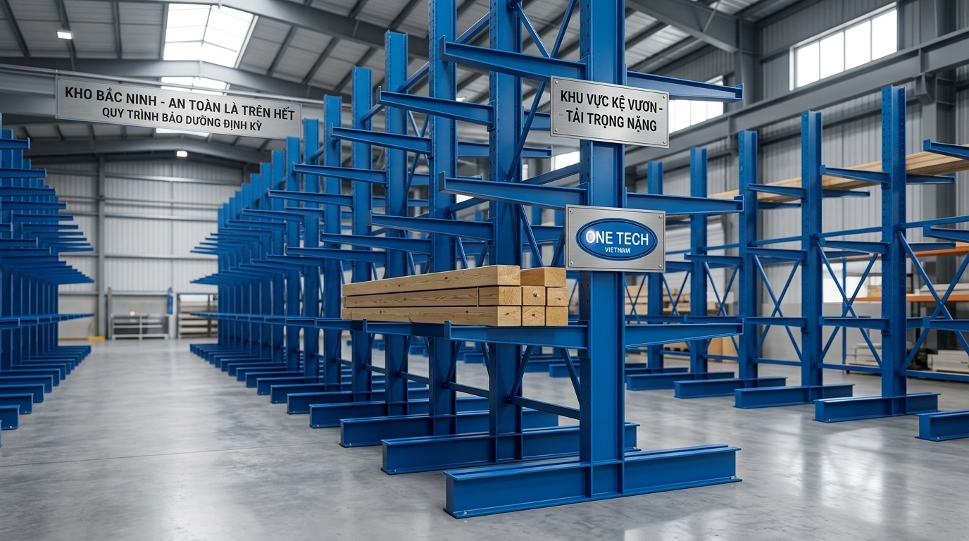 Bảo trì kệ tay đỡ định kỳ trong kho Bắc Ninh