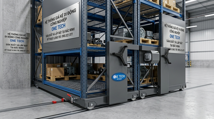Cấu tạo các bộ phận chính của kệ kho di động Bắc Ninh