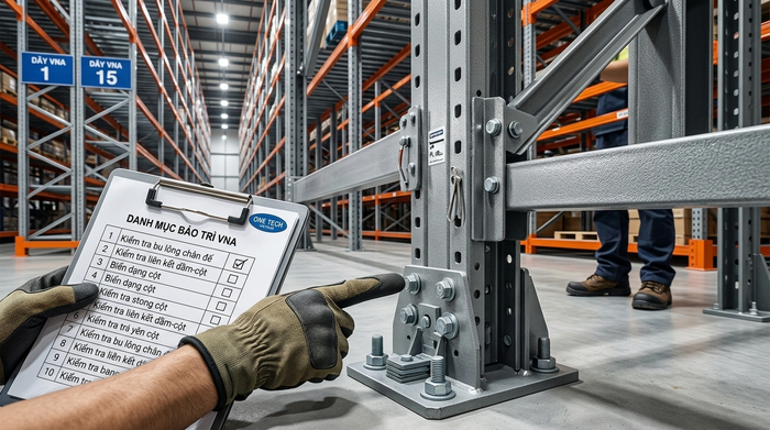 Checklist bảo trì kệ VNA cho kho công nghiệp Checklist kiểm tra bảo trì kệ VNA sau bàn giao