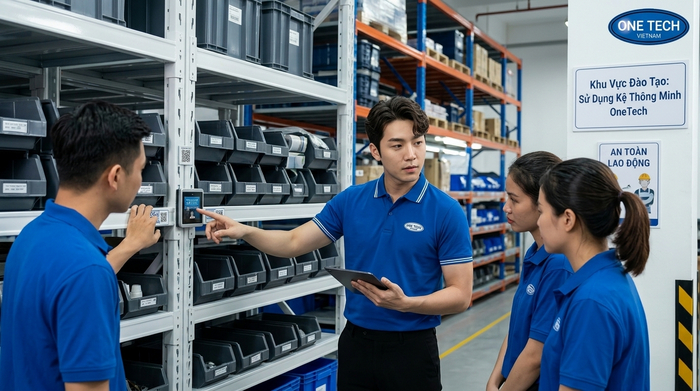 Hướng dẫn sử dụng và bàn giao kệ kho thông minh Đào tạo vận hành kệ kho thông minh sau lắp đặt
