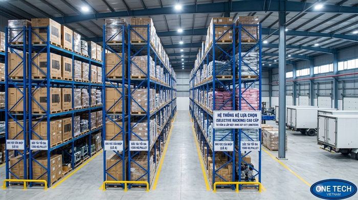 Kệ Selective cho kho trung chuyển cần truy xuất nhanh tại Bắc Ninh