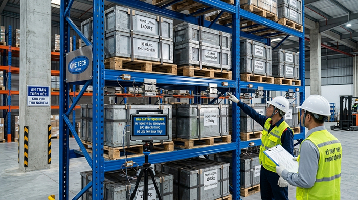 Kiểm tra tải trọng kệ Selective trước khi bàn giao
