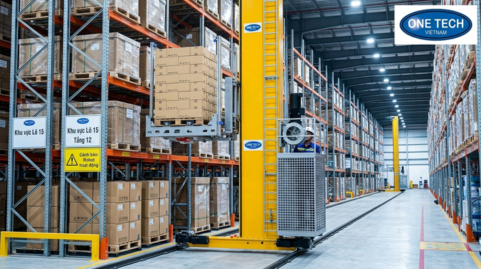 Stacker-Crane Bắc Ninh giúp tối ưu không gian lưu trữ kho công nghiệp