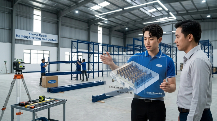 Quy trình lắp đặt Kệ Selective Bắc Ninh từ khảo sát đến bàn giao