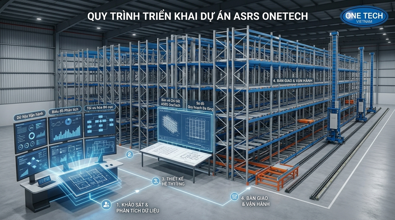 Quy trình triển khai kệ kho ASRS Bắc Ninh từ khảo sát đến bàn giao