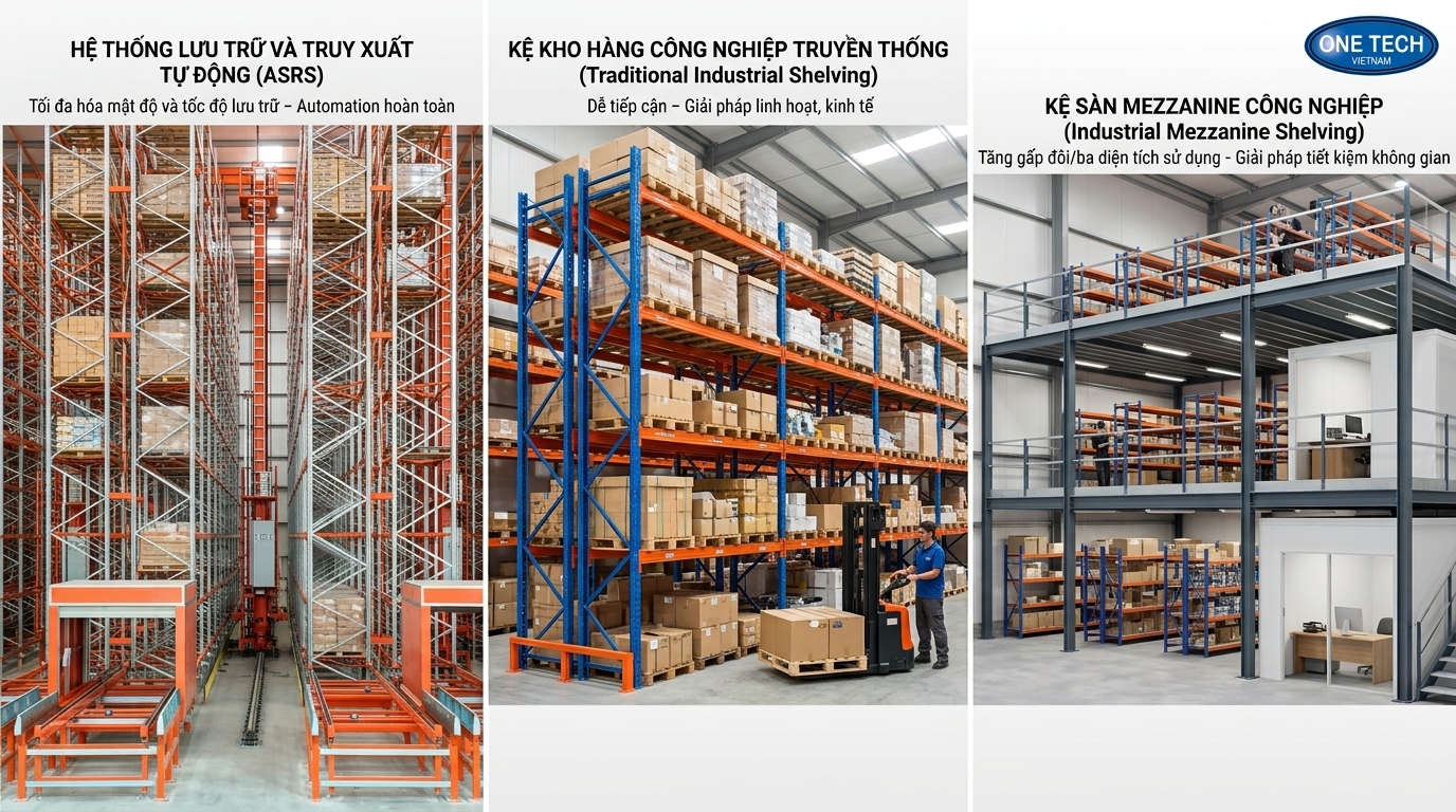 So sánh ASRS với kệ kho truyền thống và kệ mezzanine công nghiệp Bắc Ninh