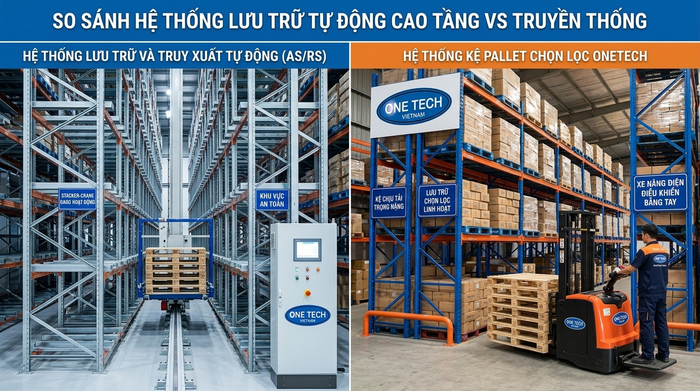 So sánh Stacker-Crane Bắc Ninh với kệ kho truyền thống