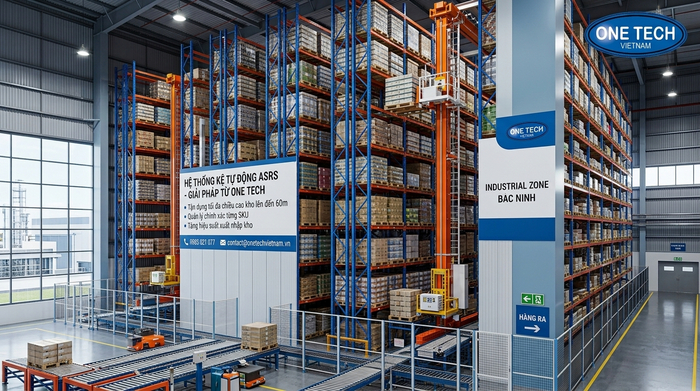 Kho cao tầng sử dụng Stacker-Crane tại khu công nghiệp Bắc Ninh