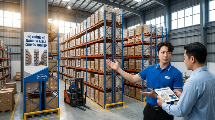 Tư vấn kệ Narrow Aisle Bắc Ninh OneTech Group Tư vấn thiết kế kệ Narrow Aisle Bắc Ninh bởi OneTech Group