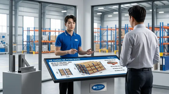 Tư vấn thiết kế và lắp đặt kệ push back Bắc Ninh bởi Kệ kho hàng Bắc Ninh OneTech