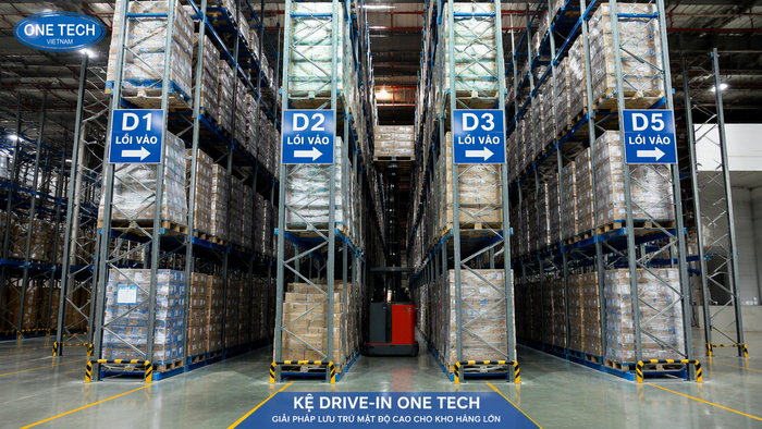 Kệ Drive In cho kho hàng số lượng lớn Kệ Drive In tăng mật độ lưu trữ cho nhà kho Bắc Ninh