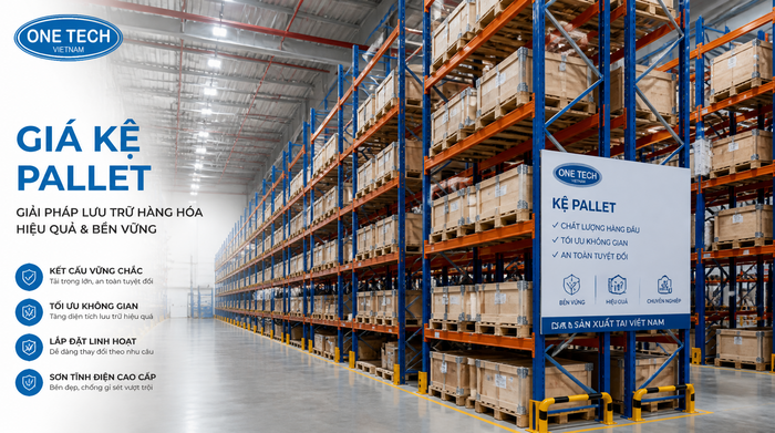 Hệ thống kệ kho logistics Bắc Ninh trong nhà kho công nghiệp