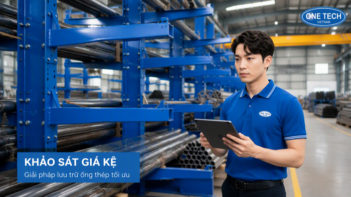 Khảo sát kho kệ để ống thép Bắc Ninh