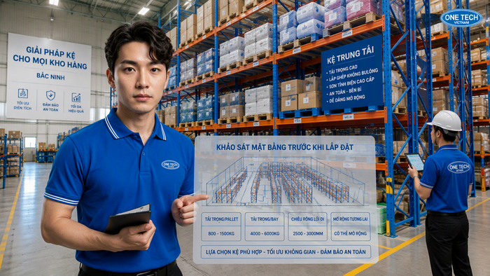 Khảo sát kho để chọn thiết bị nhà kho phù hợp Khảo sát mặt bằng trước khi lắp đặt kệ kho hàng Bắc Ninh