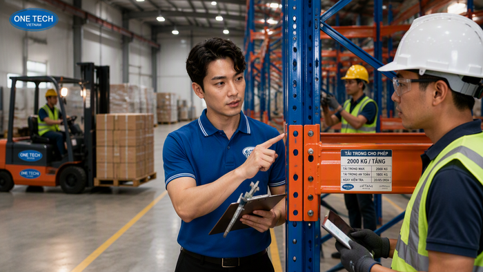Nghiệm thu kệ kho theo tiêu chí an toàn tải trọng Kiểm tra chất lượng kệ kho hàng theo tải trọng thiết kế