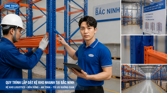 Quy trình lắp đặt kệ kho nhanh tại Bắc Ninh