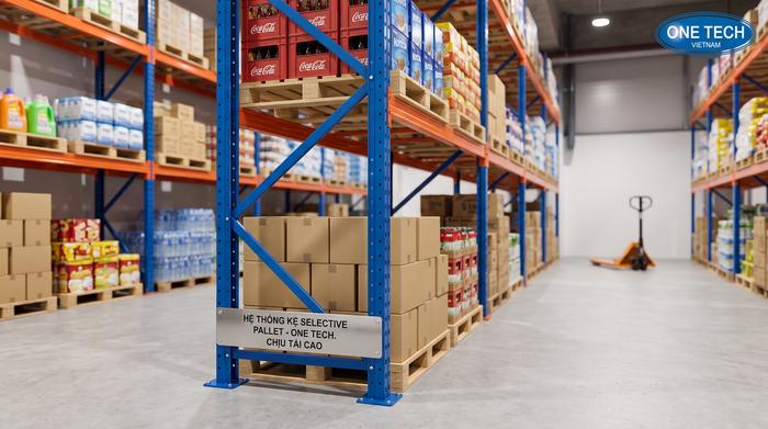Kệ Selective tải trọng cao cho kho FMCG tại Bắc Ninh