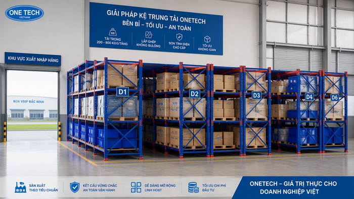 Tư vấn kệ trung tải giá rẻ Bắc Ninh trực thuộc OneTech